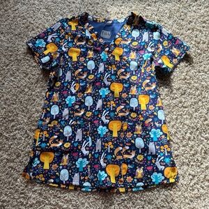 Autum fall scrub top
